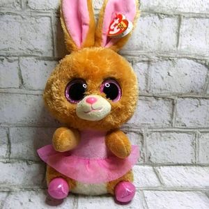 Ty Beanie Boos Twinkle Toes pink bunny big eyes